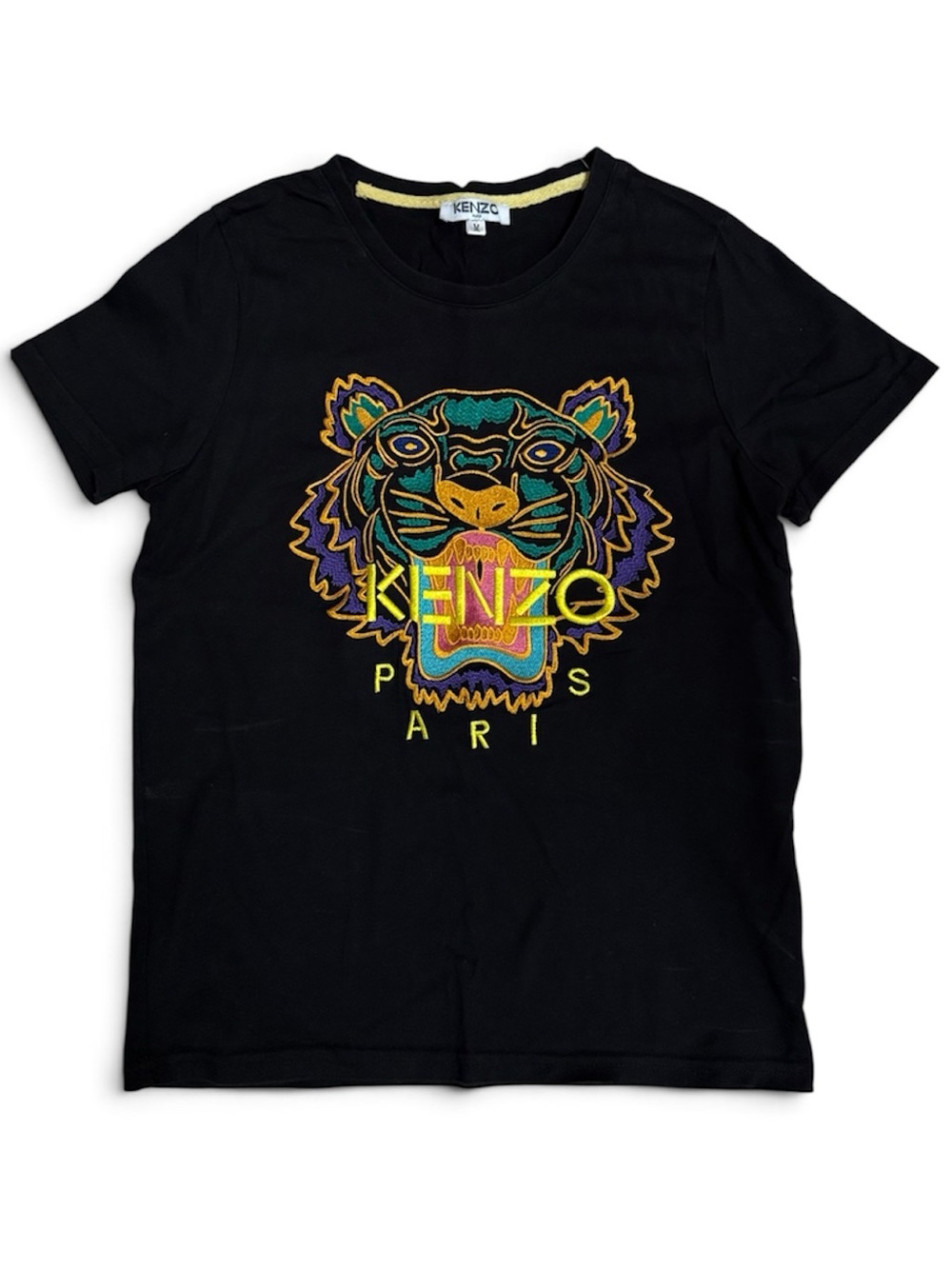 Kenzo Paris Black Embroidered Tiger T-Shirt – Size M